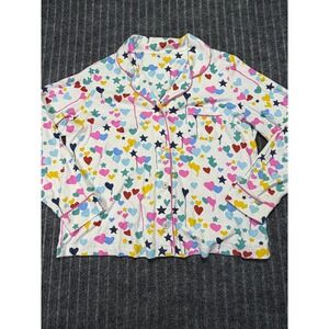 Kerri Rosenthal Roller Rabbit Pajama Top Womens L 100% Pima Cotton Sleepwear